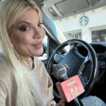 Tori Spelling Instagram - I don’t believe in NO… I make it happen no matter what. Podcast time… WiFi out. Cool… head to Starbucks. Do podcast from car ✅ listen to this never a dull minute in my life sTORI @9021omgpodcast NEW episode out now wherever you listen to your podcasts. @iheartpodcast #carcasting #beverlyhills90210 Starbucks Woodland Hills