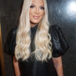 Tori Spelling Instagram - 🖤current faux leather situation 🖤it’s called the Stella. How could I resist?! - Makeup : @priscilladistasio . Hair: @lextalkbeauty . 📸: @priscilladistasio . #glam #ifeelpretty