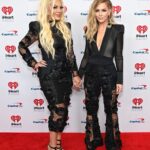 Tori Spelling Instagram - BFF twinning moment 👯‍♀️… - Thx @iheartfestival and our @iheartradio family for an amazing Vegas weekend. What happens in Vegas lives on our podcast! Check link in my bio to hear a very special episode of @9021omgpodcast Vegas Baby with me and my bff @jenniegarth . It gets wild. Hide your baguettes 🥖 if you listen you’ll know 😂. - My look : @_zhivago_ . @ohliguer . @dena_kemp . @houseofemmanuele . @khiryofficial . - Jen’s look: @_zhivago_ . @houseofemmanuele . @lillianshalom . - My makeup : @andrewsaintandrew . My hair : @richthestylist . Nails: @sonny_tang . @theresidencyexperience we ❤️ you