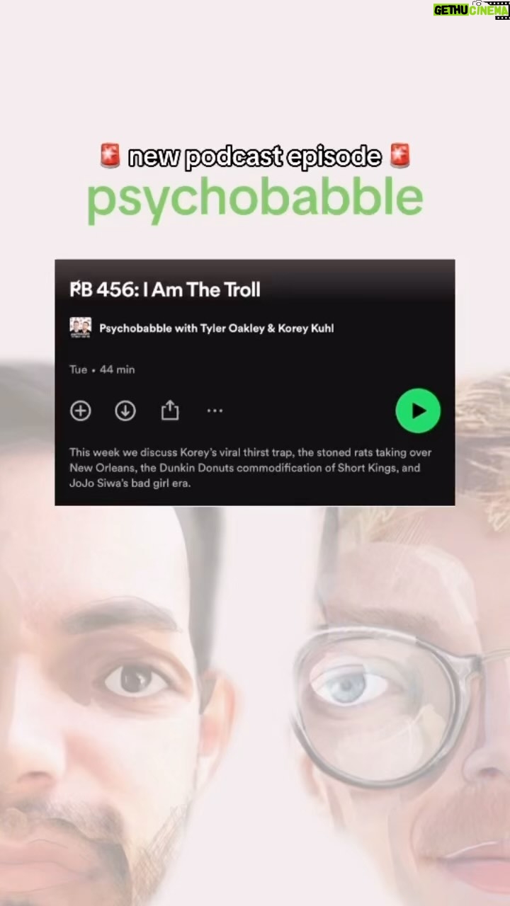Tyler Oakley Instagram - This week on psychobabble, we discuss Korey’s viral thirst trap, the stoned rats taking over New Orleans, the Dunkin Donuts commodification of Short Kings, and JoJo Siwa’s bad girl era.
