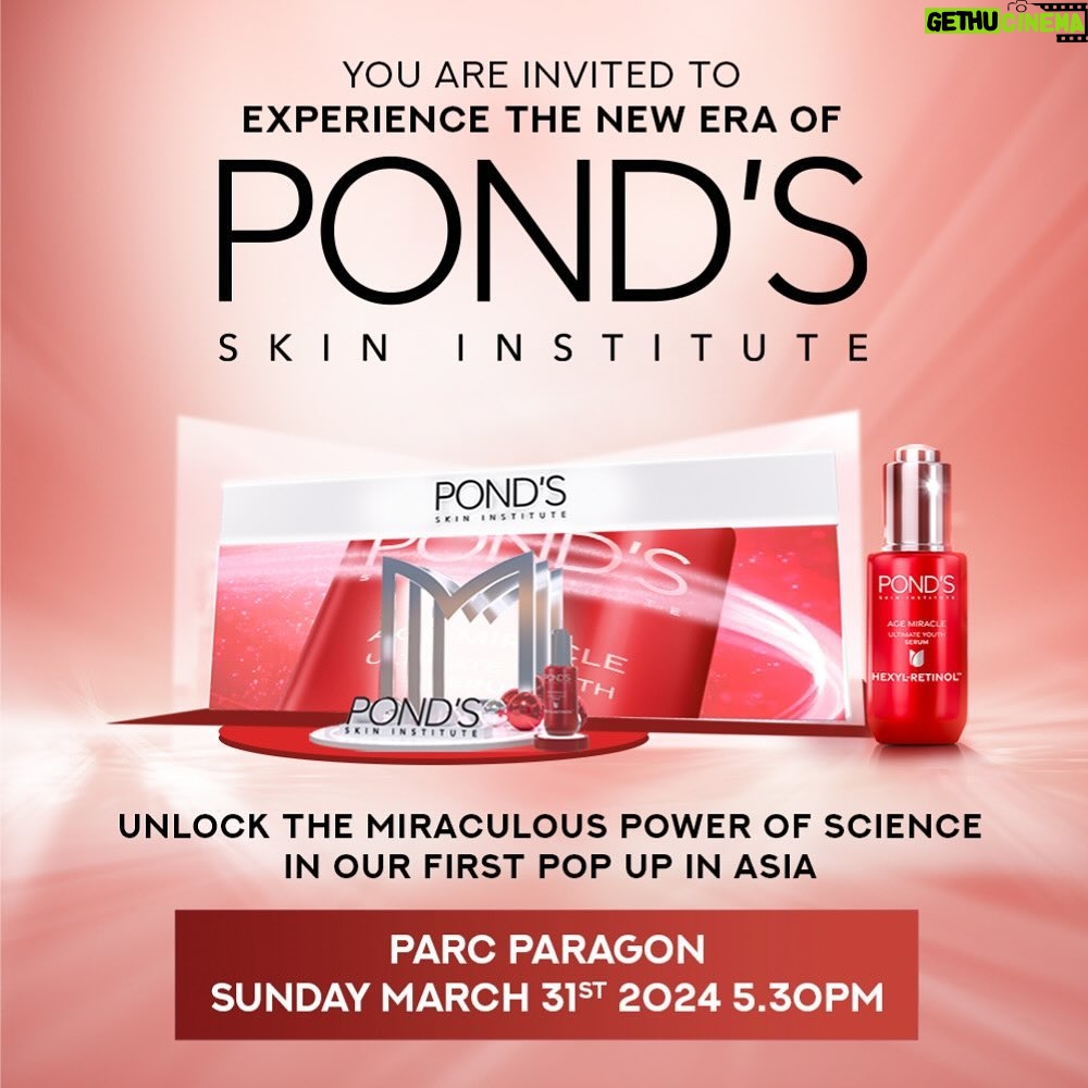 Urassaya Sperbund Instagram - Let’s Celebrate the new Pond’s! ญ่าขอชวนทุกคนมาร่วมฉลองค่ำคืนแห่ง Miracles Happen อย่างยิ่งใหญ่ใจกลาง Parc Paragon พร้อมสัมผัส Pond’s Skin Institute Pop Up ที่เปิดตัวเป็นครั้งแรกของเอเชีย ในวันที่ 31 มีนาคมนี้ เวลา 5.30pm มาเจอกับญ่ากันนะคะ #PondsTH #TheNewPonds #ปาฏิหาริย์ผิวสร้างได้ #MiraclesHappen #PondsSkinInstituteTH