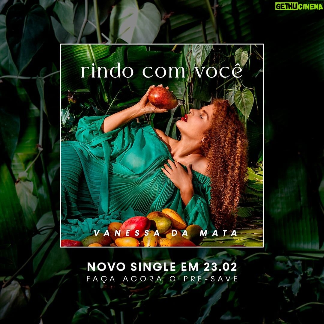 Vanessa da Mata Instagram - Atenção passarinhos, em 23 de fevereiro chega às plataformas digitais o novo single “Rindo Com Você”. Com composição e produção musical da própria Vanessa, a música faz parte da leva de canções compostas para o disco “Vem Doce”, que ficaram de fora da seleção inicial e agora estão sendo liberadas pela cantora. 📲🥭 Faça agora o pré-save no link da bio! Foto da capa: @priscilaprade #EquipeVDM #VanessadaMata #VemDoce #RindoComVocê