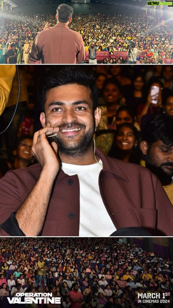 Varun Tej Instagram - Great vibe!! Thank you Malla Reddy College was lovely interacting with all of you. Much love!♥️ See you all in cinemas! #OperationValentine from March 1st! #OPVonMarch1st