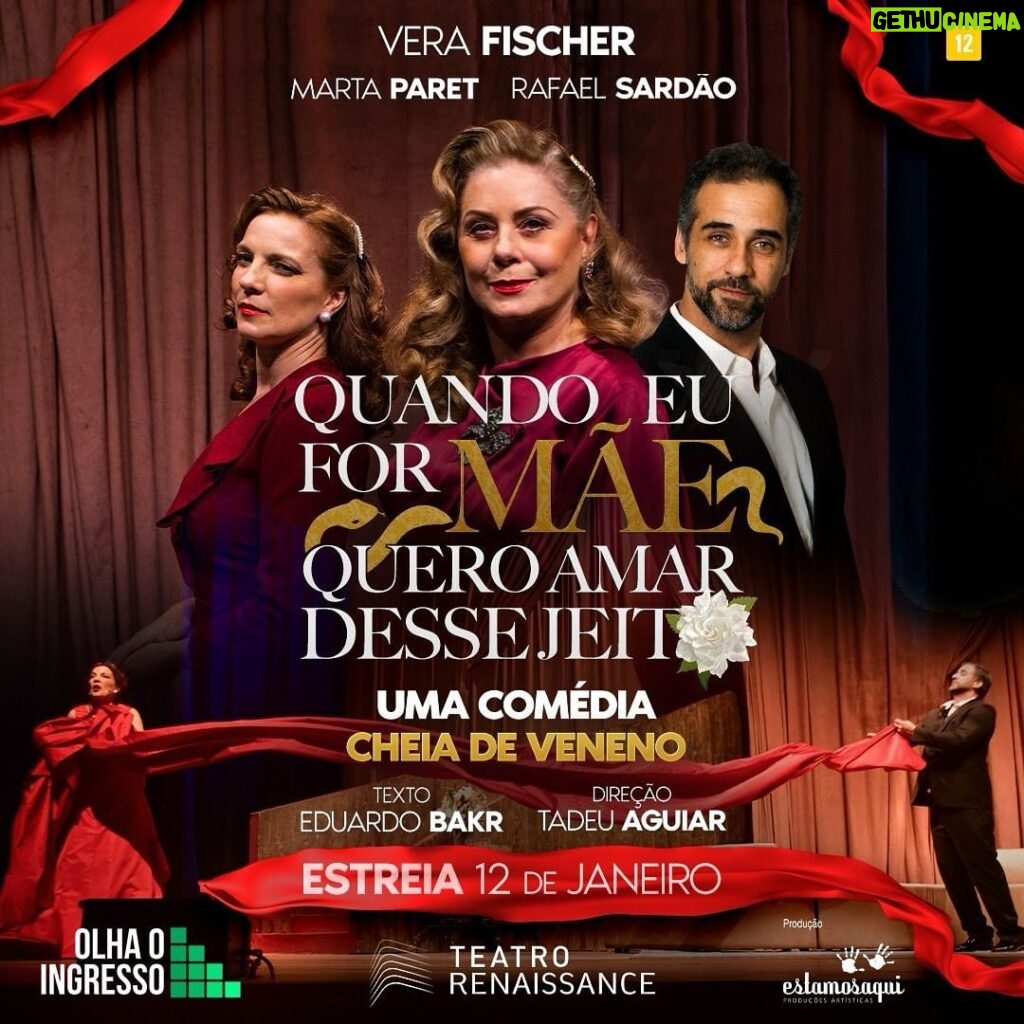 Vera Fischer Instagram - É amanhã São Pauloooooooo!!!! 🎭🫀⏲️ 😘 🤗 Quem vem? 🫠🥰 @teatrorenaissance ingressos 🎟️ Link na Bio ✨