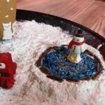 Veronica Merrell-Burriss Instagram - One of our favorite holiday traditions is making gingerbread houses!🎄 How do you think we did this year?! 🥰🧣☃️