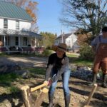 Veronica Merrell-Burriss Instagram – Roni tries chopping wood for the first time!!🪵🌳🪓Watch RonRon try Farm Life for 24hrs now on YouTube!🐷