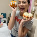 Veronica Merrell-Burriss Instagram - 10/10 recommend painting pumpkins with your best friend 🎨🎃👩🏻‍🎨