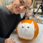 Veronica Merrell-Burriss Instagram - 10/10 recommend painting pumpkins with your best friend 🎨🎃👩🏻‍🎨