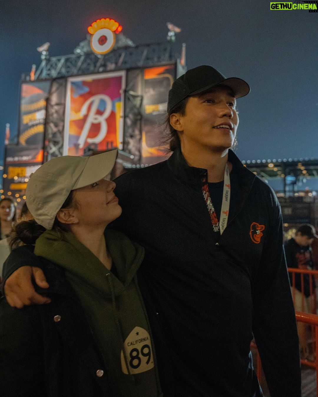 Veronica Merrell-Burriss Instagram - what a catch… 🥰⚾️ Camden Yards Orioles Stadium
