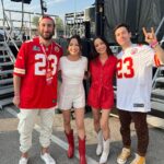 Veronica Merrell-Burriss Instagram - Watch as we bring you along to host the World’s Largest Tailgate & kickoff the ‘23 football season with none other than our hometown @chiefs !! ❤️💛 New Vlog is live at YouTube.com/MerrellTwins 🏈