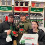 Veronica Merrell-Burriss Instagram - One thing about us… we’ll always find the @krispykreme 🍩🤪 Times Square, New York