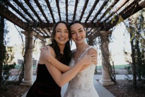 Veronica Merrell-Burriss Instagram - Ever since we were kids we talked about this day and it exceeded anything we could have dreamt up 🥹 I love you more than I could explain in an IG caption and am so happy to know you found your person 💜💖 I’m excited for this new chapter, welcome to married life!!!