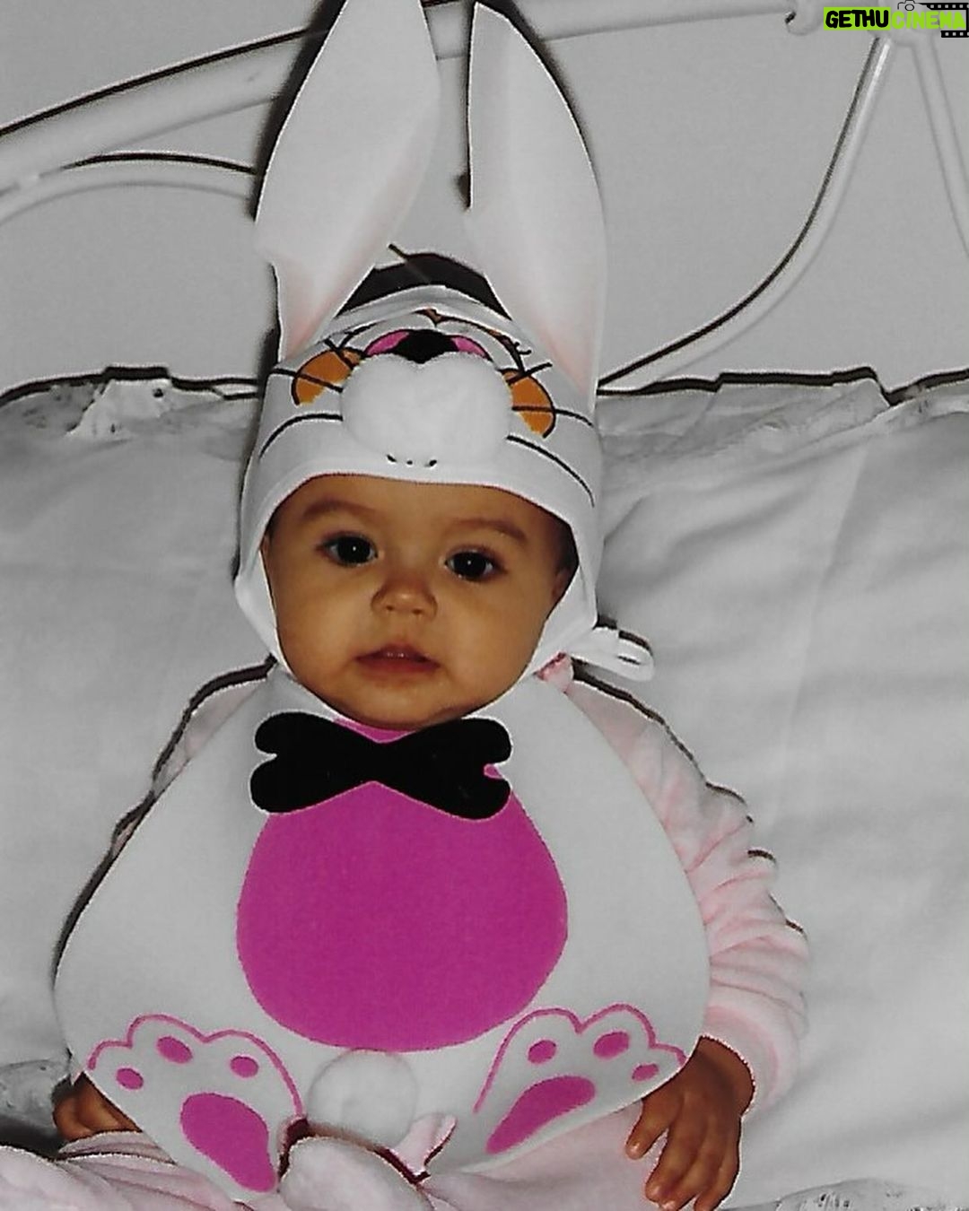 Victoria Justice Instagram - Now… & then 🐰💕