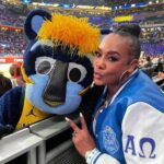 Vivica A. Fox Instagram - GM Dawlings! #AboutLaatNite FUNTIMES at the AWESOME @nba #AllStar game with my boyee @therealmikeepps & his BEAUTIFUL wife @kyraepps I'm soo PROUD of what they are doing for our hometown community! Vivs Rocking @zphibinc1920 jacket compliments of @syleenajohnson @louboutinworld boots & bag @bigothejeweler Fox necklace @candyicejewelry hoops Makeup @reginatrawick Hair @calahjonte #LifeIsGood #GodIsGood #Blessed #Respect #GurlPower #VivicaFoxHair #TeamVivica #TeamFox #MyGrindDontStop #LegitimateCareers #BossMoves #LoveWins #Actors #NAPTOWNFINEST #FinerWomanhood #ClassicBadChicks 🔥💙💛🫅🏾👸🏾🤑🏀🔥 Indianapolis, Indiana