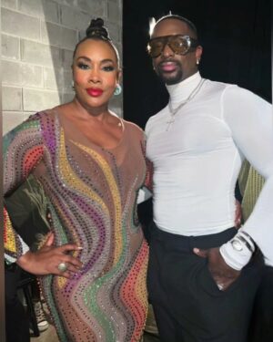 Vivica A. Fox Instagram - GM Dawlings! #AboutLastNite Day #4 SLAY for da SEXY & AMAZING @laquan_smith #NYCFASHIONWEEK fashion show! CONGRATS MY BROTHA U DID IT! FUNTIMES w da FAB @juneambrose @breshawebb @altonmason & @pjtucker Video by @abjcoleman Rocking @mewmews.fashion dress @renecaovilla shoes @philipppleinofficial bag @candyicejewelry Makeup @laniecekingmua Hair/Pix @_esbi3 #LifeIsGood #GodIsGood #Blessed #Respect #GurlPower #VivicaFoxHair #TeamVivica #TeamFox #MyGrindDontStop #LegitimateCareers #BossMoves #LoveWins #SUPPORTBLACKDESIGNERS #ClassicBadChicks 🔥🖤💙💖🤴🏾👸🏽🤑🥂🔥