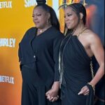 Vivica A. Fox Instagram - GM Dawlings! FUNTIMES @netflix premiere of #SHIRLEY with AMAZING sister producers @iamreginaking @reinaking11 The QUEENS were out in full support! GREAT to see QUEENS @niecynash1 @malika_andrews @gammynorris Rocking @alexperryofficial suit Thanks @laila_dar79 @alexandermcqueen shoes @judithleiberny bag @bigothejeweler Vivica necklace @candyicejewelry earrings Makeup @chenoarunningfox Hair @kenyaonhair #LifeIsGood #GodIsGood #Blessed #Respect #GurlPower #VivicaFoxHair #TeamVivica #TeamFox #MyGrindDontStop #LegitimateCareers #BossMoves #LoveWins #Actress ##Producer #Director #WOMENSHISTORYMONTH #FILMLIFE #ClassicBadChicks 🔥👸🏽🎬🤑🔥