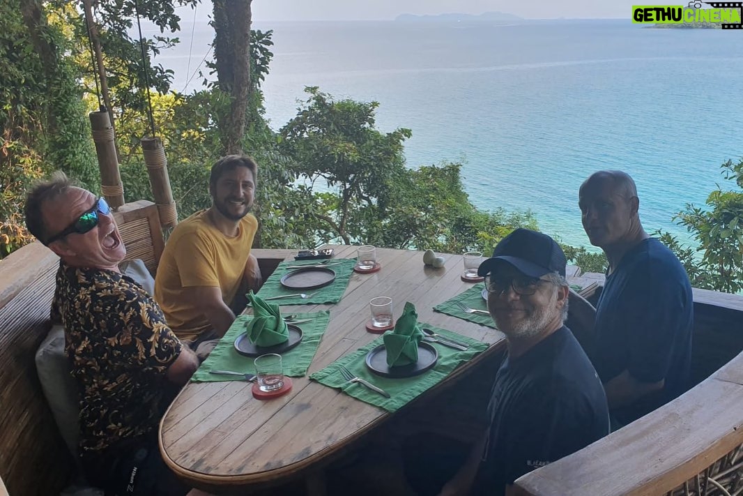 Woody Harrelson Instagram - Went to Soneva Kiri with my buddies after filming in Bangkok. Was blown away by the beauty of the place, the many cool options they had available for fun and hijinx and by the extraordinary and wonderful staff. We got lifted 50 feet in the air to have breakfast in the treetops with a waiter ziplining in and out to serve us. The spa is great, massages are terrific! It's extremely eco conscious and most of the produce they grow themselves. Very family friendly! I didn't wanna leave and I can't wait to go back. @discoversoneva #discoversoneva #experiencesoneva #sonevakiri Soneva Kiri Resort