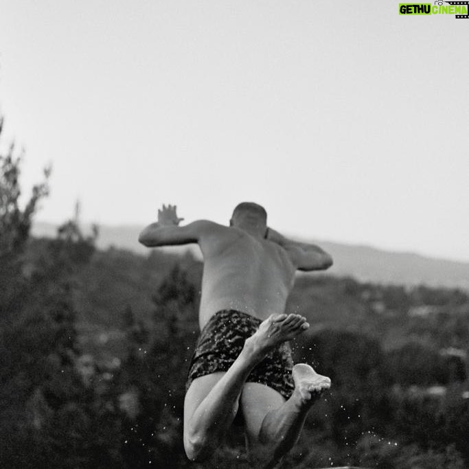 Woody Harrelson Instagram - My friend Maya Moverman took this pic of me jumping off my balcony into pool in LA. She's a grt photographer and yoga teacher.