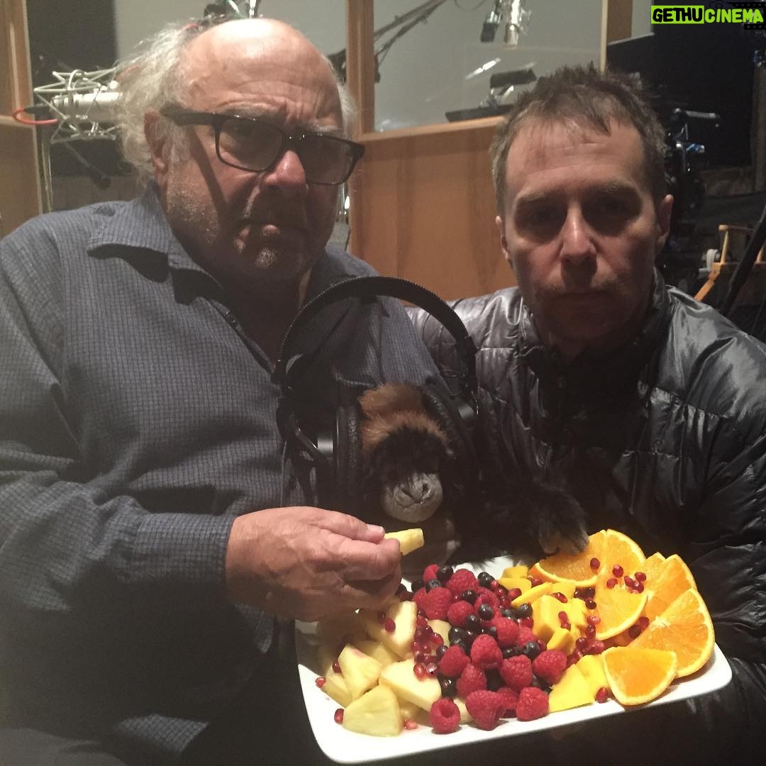 Woody Harrelson Instagram - Two legends and a friend! Danny devito and Academy Award winner... er, uh... nominee, Sam Rockwell
