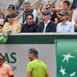 Woody Harrelson Instagram – Watching the great Nadal with friends Chef Jean Imbert, Andy Church, & Owen Wilson.