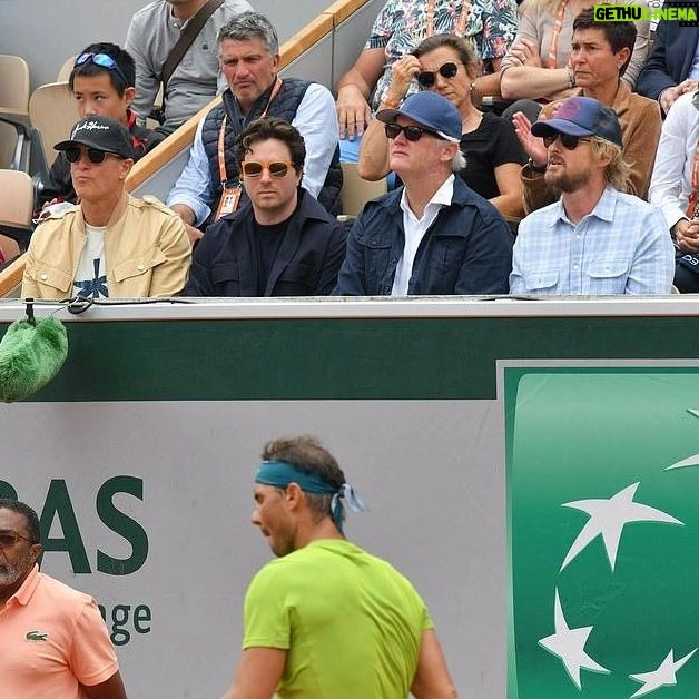Woody Harrelson Instagram - Watching the great Nadal with friends Chef Jean Imbert, Andy Church, & Owen Wilson.