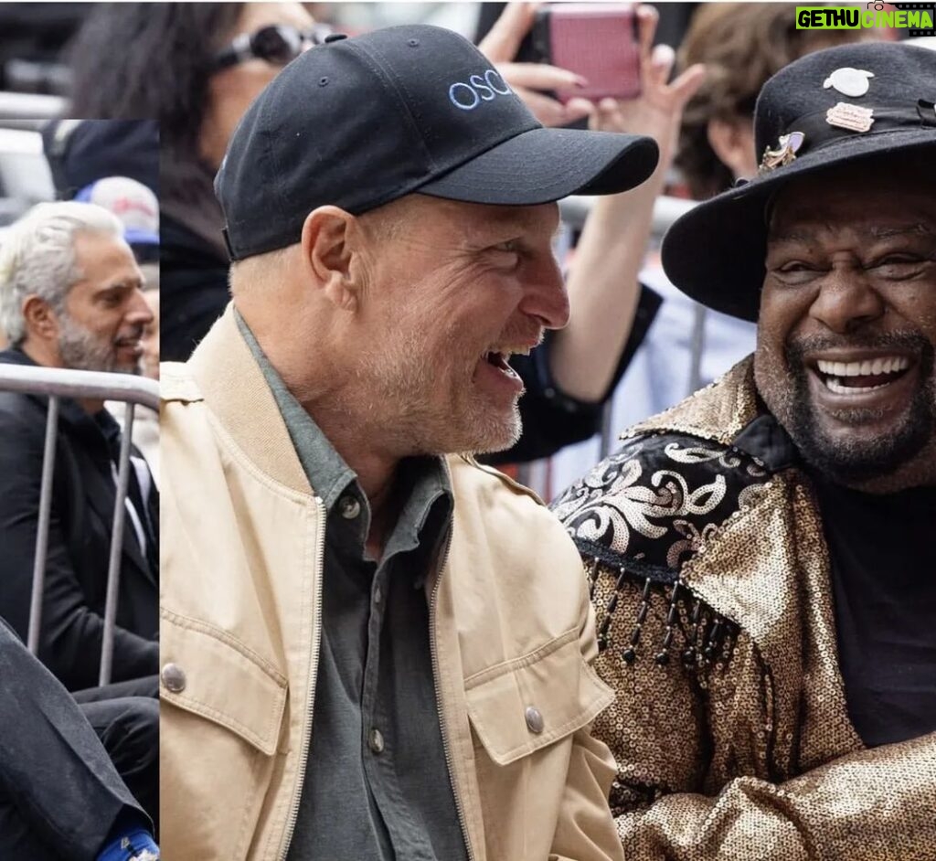 Woody Harrelson Instagram - With George Clinton!! At the Red Hot Chili Peppers star on the Hollywood walk of fame ceremony.. What a privilege to meet the godfather of funk...
