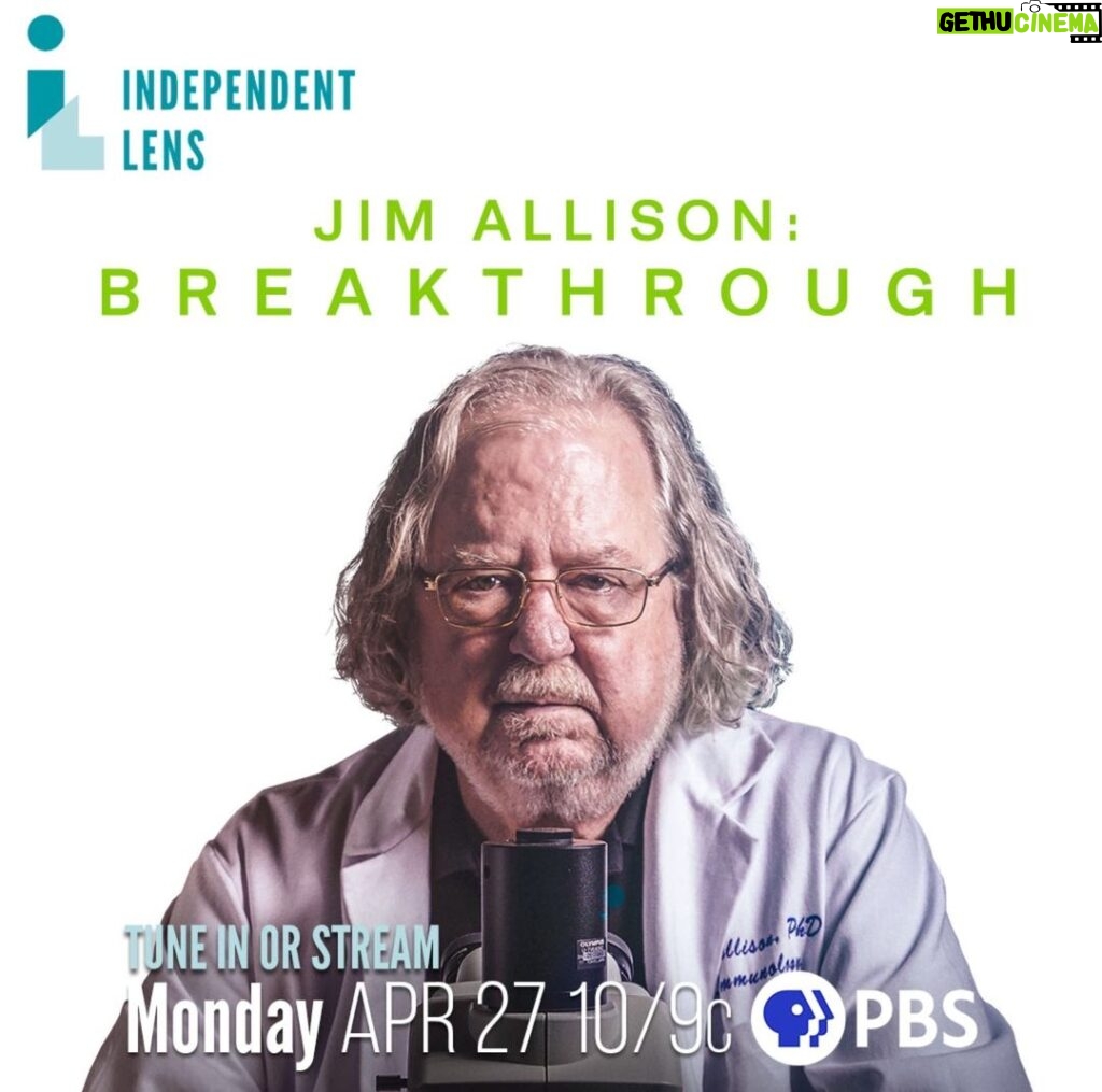 Woody Harrelson Instagram - This is a really cool doc about an extraordinary man by a phenomenal director... I was lucky to get to lend my voice to this. Jim Allison: Breakthrough premieres on PBS Independent Lens Monday, April 27, tune in or stream, at 10/9c (check local listings). #JimAllisonPBS, @cancercuredoc #JimAllisonBreakthrough #breakthroughdoc