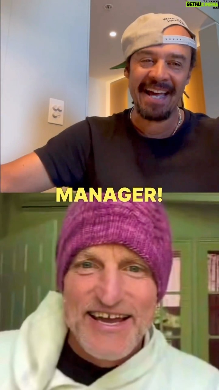 Woody Harrelson Instagram - Go behind the scenes and watch the creative process unfold in the hands of experts, as me and my awesome and (perhaps lightly stoned) “manager” @woodyharrelson wander the fogs of mystery, and arrive upon the name of my summer tour!!! THE BIG BIG LOVE TOUR!!!! I’m beyond ready to spread this big big love with y’all all across the country! Comment what shows you’re coming to and if I should keep him as my manager! (Love ya @caitlinstone13 )🔥💛✌🏾 #woodyharrelson #bigbiglove #bigbiglovetour #comedicduo #michaelfranti