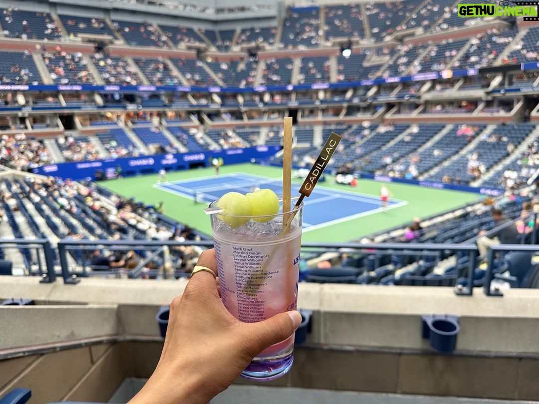 Xolo Mariduena Instagram - I’m not gonna say we were drinking honey deuces all day but…thank you @cadillac. You brought the baddest Doubles Team to ever hit SoCal. It’s always been a dream to come watch these games. 🎾💚 US Open