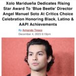 Xolo Mariduena Instagram - Gracias @xolo_mariduena Que honor verte crecer y convertirte en el héroe que necesitamos. Gracias por ser más que un colaborador y un artista, gracias por ser familia. @bluebeetle fue solo el principio. El tip of the iceberg, y espero que podamos seguir creando juntos. Que todos tus éxitos se multipliquen exponencialmente y que podamos continue to witness your rising star career. Achè pa’ti. Pa’ lante, mijo. Siempre pa’ lante. #bluebeetle #bluebeetlebatallion Los Angeles, California
