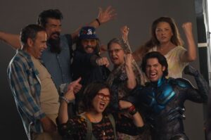 Xolo Mariduena Instagram - Blue Beetle is sacred to me, from the family you see on screen to the ones i made off, this movie has tore me down and built me back up in ways I’ll never be able to articulate. To celebrate this moment behind closed doors has been one of the most formative moments of my life but it helped me realize, there is no dollar sign, no tweet, no headline, that can quantify the feeling inside a child who sees their ancestry is heroic. This is for all of our inner child. Thank you for everyone who supported and showed out, the response has been overwhelmingly positive and there isn’t a week that passes by without thinking of the Blue Beetle Battalion!! Here are a few (of im sure many) photos to come of this movie!! You’re all superhero’s cabrones! Ashe