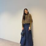 Yuko Araki Instagram - 私服 jacket : @hyke_official tops : @todayful_ denim skirt : @levis_japan shoes : @sacaiofficial bag : @dior #fashion #ootd #knit #pr
