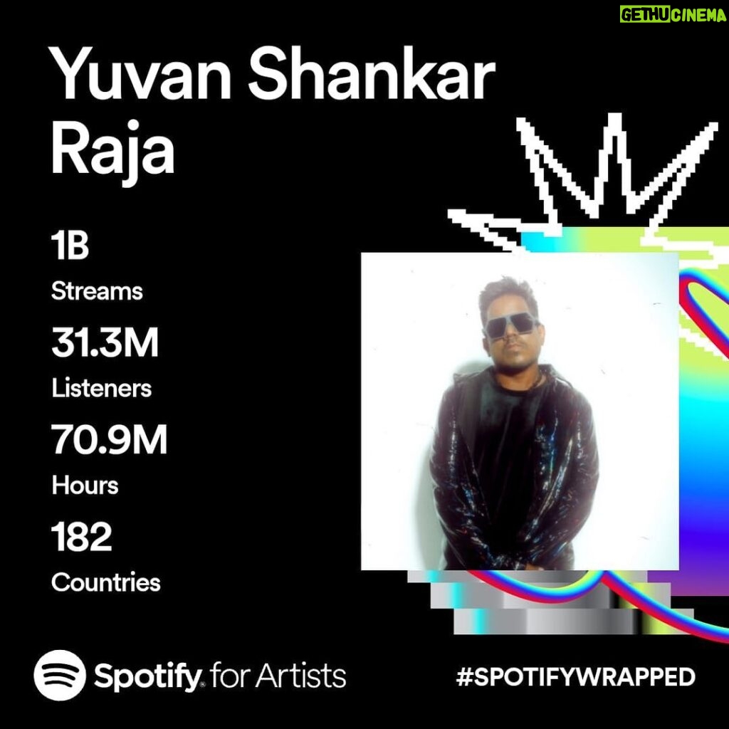 Yuvan Shankar Raja Instagram - Thank you for all the love guys. Overwhelmed 😊 More music coming your way in 2024 🎶❤ #spotifywrapped