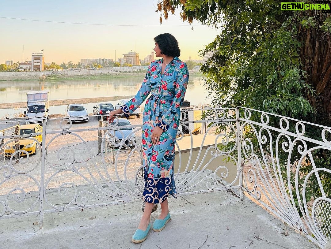 Zahra Habib Instagram - اني وانتوا ودجلة والغروب ببغداد 💚 #العراق #تونس