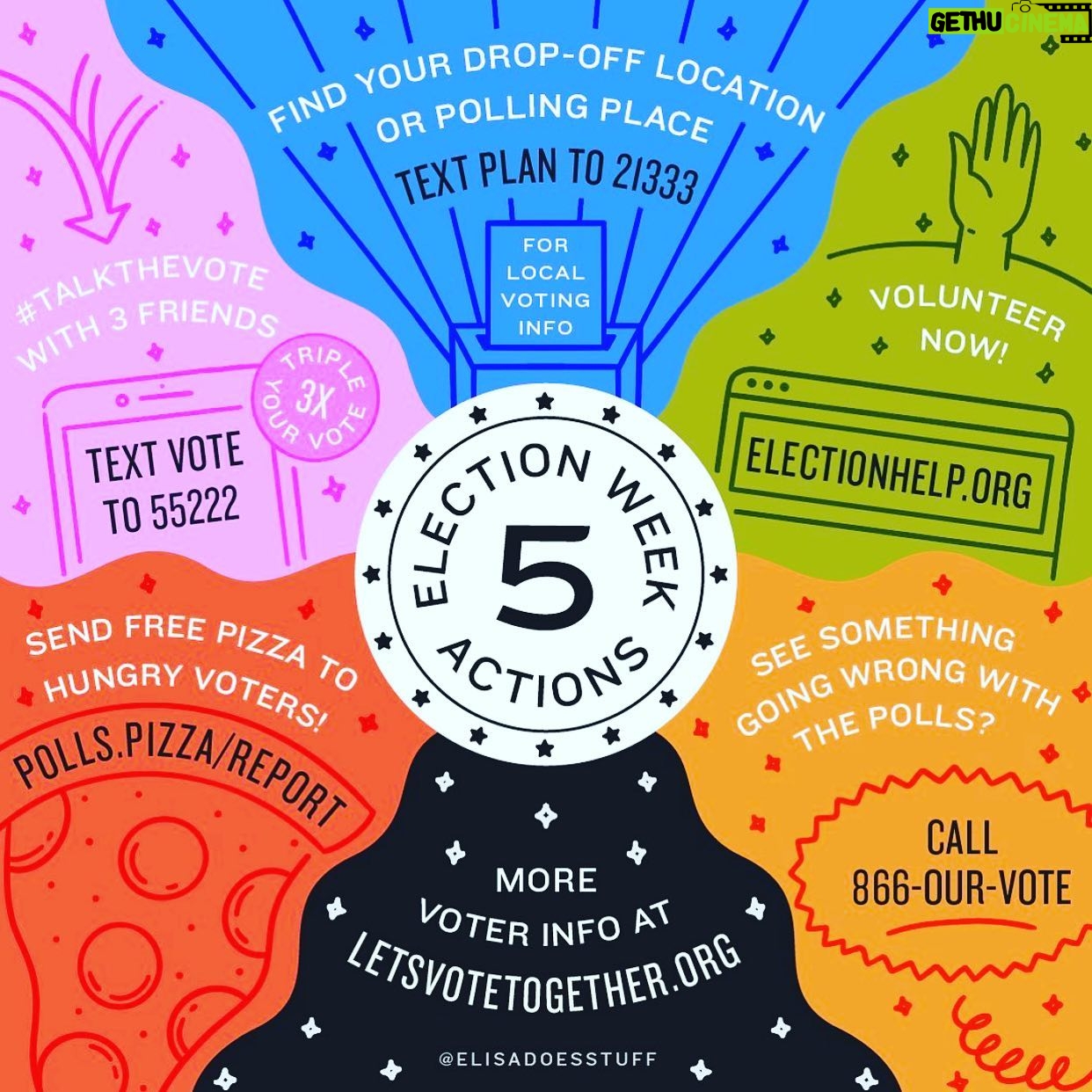 Jessica Capshaw Instagram - Helpful tips...FIVE MORE DAYS until the election. Let’s make sure that EVERYONE’S voice is heard and their vote is counted. #vote