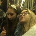 Lola Tung Instagram – tired lola & sophie on a crowded train in November, 2019 😴