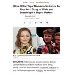 Olivia Wilde Instagram – One reason I needed to direct movies was to work with genius women in great roles worthy of their skills. This story is complicated and challenging and heartbreaking and beautiful, and I could not imagine a better partner to tell it with than Thomasin. She is fearless, ladies and gentlemen. I bow down. 🙌