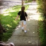 Jessica Capshaw Instagram - I think she has this whole going into the weekend thing handled…

I’m just grateful to follow with her stroller in case she gets tired and dance in her shadow.