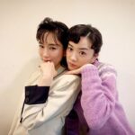 Asami Mizukawa Instagram - 同じスタジオで撮影していた芽郁ちゃんと遭遇した時の記念写真を…♡
どちらもそれぞれの時代を感じさせる装いで…😌🌿
#全裸監督2 
#キネマの神様