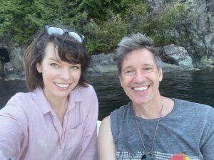 Milla Jovovich Instagram - What an incredible day we had taking the kids on a gorgeous boat tour of #Indianarm in Vancouver with Mike @indianarmcharters! We had so much fun finding nice spots to swim by the waterfalls and Mike has a bbq on his boat, so my hubby grilled up some burgers right there on the water! It was truly a magical and unforgettable trip.✨
