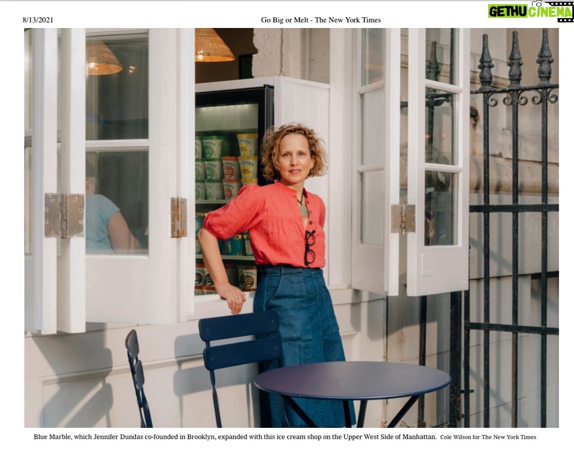 Sarah Paulson Instagram - Great piece in the @nytimes about my brilliant friend and entrepreneur @beentheredundas co-founder of the extremely delicious @bluemarblebk as a self proclaimed ice cream enthusiast, I have to say this is some of the best ice cream I’ve ever tasted (and I have tasted a lot of ice cream) link in bio. Also just order it, or go to their store. You won’t regret it.