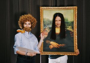 Jennylyn Mercado Instagram - We don’t make mistakes, just happy accidents!
#halloween2021 #bobross #monalisa