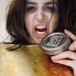 Caterina Scorsone Instagram - My eldest decided we would go as The Walking Bread. We did. Happy Halloween. 🍞👻🎃💛