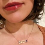 Milla Jovovich Instagram - I’m so proud of my girl @itssmeog who’s making the most beautiful “mommy” jewelry with @gavcojewelers! This necklace has the initials of my three girls on it! Thank you guys so much for this gorgeous present!😍