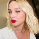 Camilla Luddington Instagram - Holiday Red lip for InStyle today! @instylemagazine 

My wonderful glam girls- @justinemarjan @melissa.hernandez  and of course @alex.schack for last min styling 😎❤️#instyle