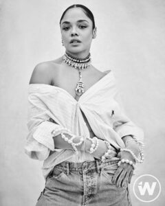 Tessa Thompson Instagram - Thank You @thewrap for having me on your cover! 💌 

@TheWrap 
@MSayles (Photographer)
@WaymanandMicah (Wardrobe)
@UrsulaStephen (Hair) 
@EmilyChengMakeup (Makeup)
@StephStoneNails (Manicure)
@SamanAssefi (Photography Assistant)
@SaraMollyPhoto (Digital Tech)