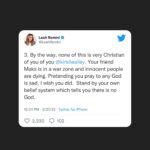 Leah Remini Instagram - I don’t like to make a habit of engaging with people like @kirstiealley…but Scientology banks on its horrific, criminal policies not being called out. Scientology thrives when people are silent. I won’t allow their threats to me or anyone else go un-answered.