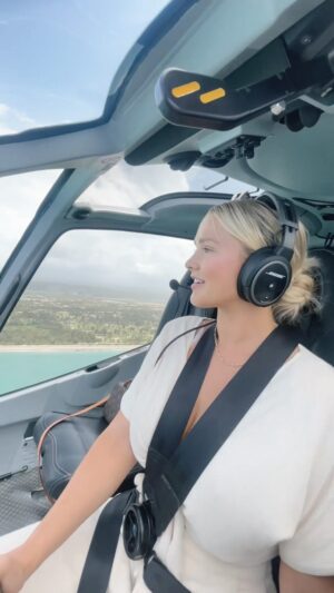 Kinsey Wolanski Instagram - Nothing like flying the heli in sandals to grab lunch 🥗 #islandlife