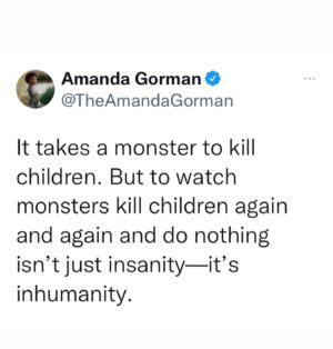 Amanda Gorman Instagram - Americans—you know enough is enough. If you do anything today, let it not be just to grieve, but to act. Follow & donate to @everytown to help prevent gun violence and save lives, and check out their website (everytown.org) to take more action.