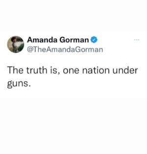 Amanda Gorman Instagram - Americans—you know enough is enough. If you do anything today, let it not be just to grieve, but to act. Follow & donate to @everytown to help prevent gun violence and save lives, and check out their website (everytown.org) to take more action.